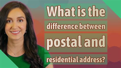 what is a residential address|What’s the difference between postal address and residential address.